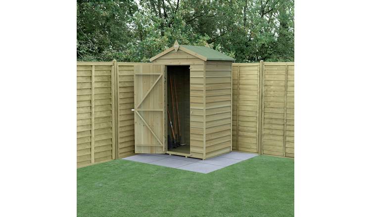 Forest Garden Overlap Windowless Apex Shed - 4x3