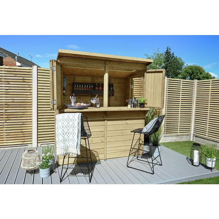 Forest Garden Shiplap Pent Garden Bar - 6 x 3ft 0
