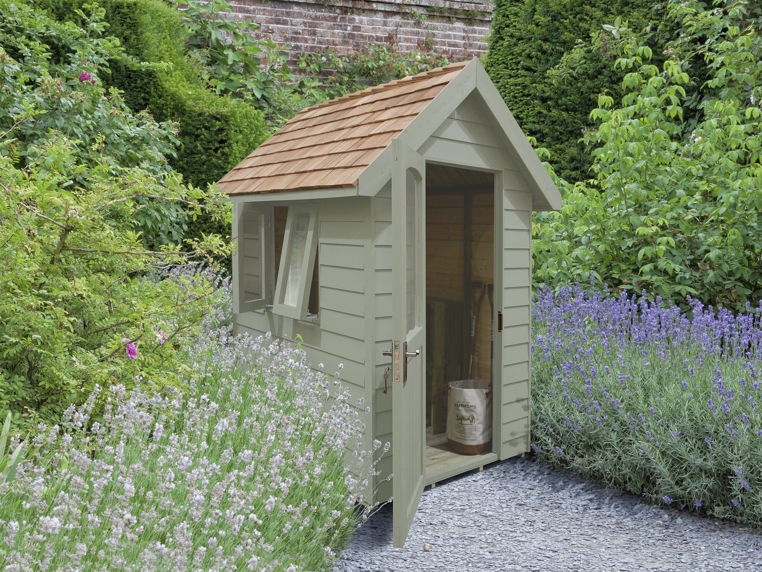 Forest Garden Overlap Retreat Shed - 6x4ft, Green, Installed