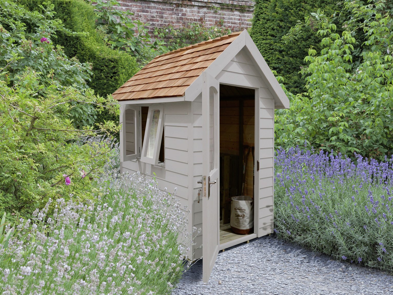 Forest Garden Overlap Retreat Shed - 6x4ft, Grey, Installed