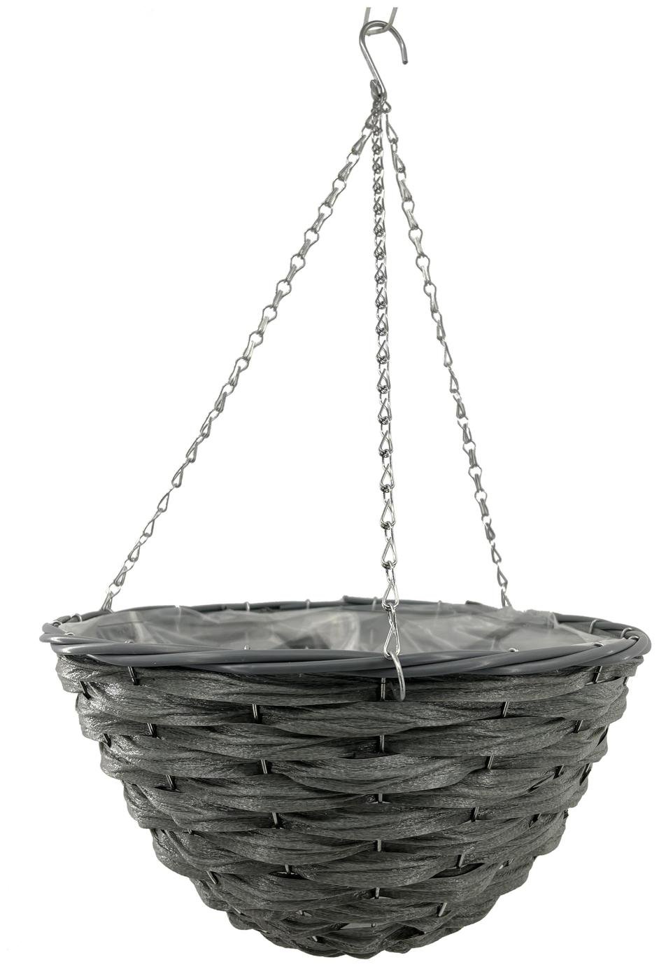 Terrastyle 35cm Rattan Slate Hanging Basket