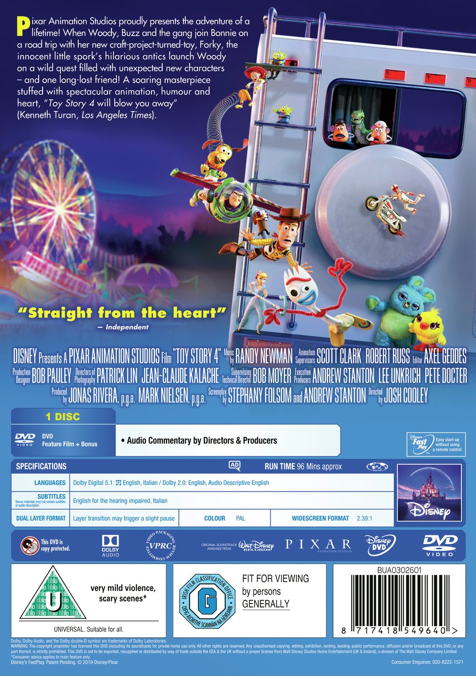 Toy Story 4 DVD Review