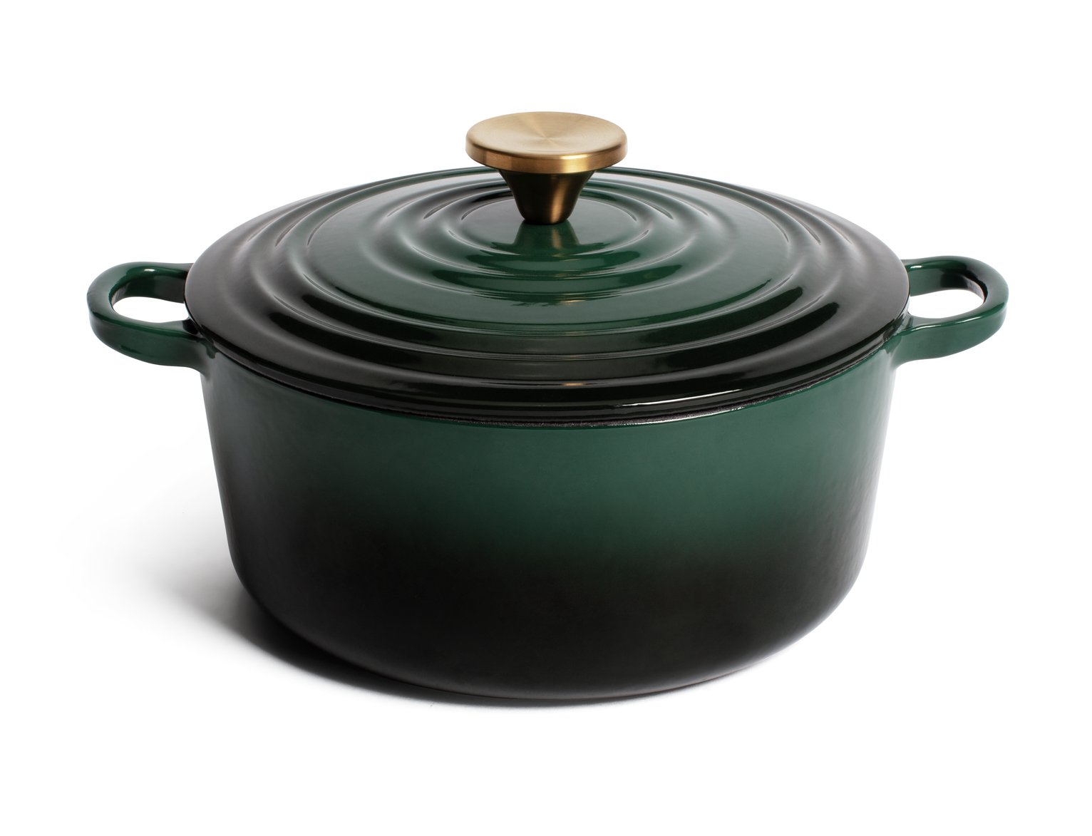 Habitat 3.3 Litre Cast Iron Casserole Dish - Green