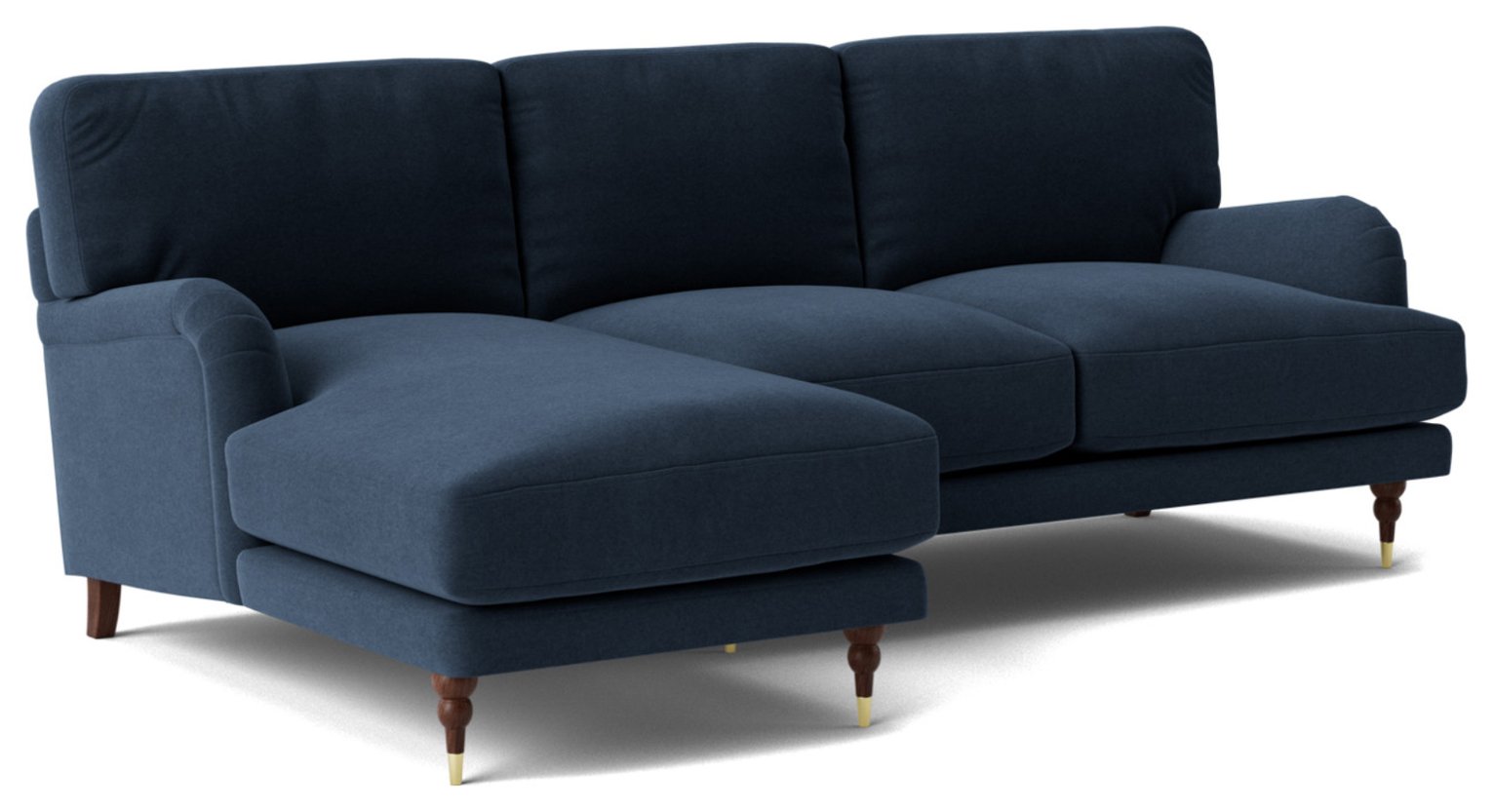 Swoon Charlbury Fabric Left Hand Corner Sofa - Indigo Blue