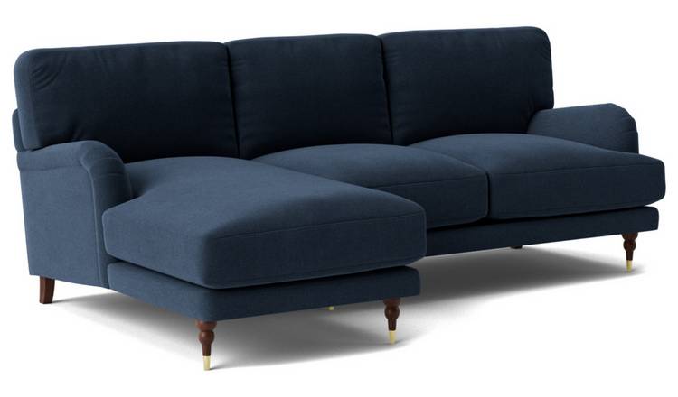 Blue left deals hand corner sofa