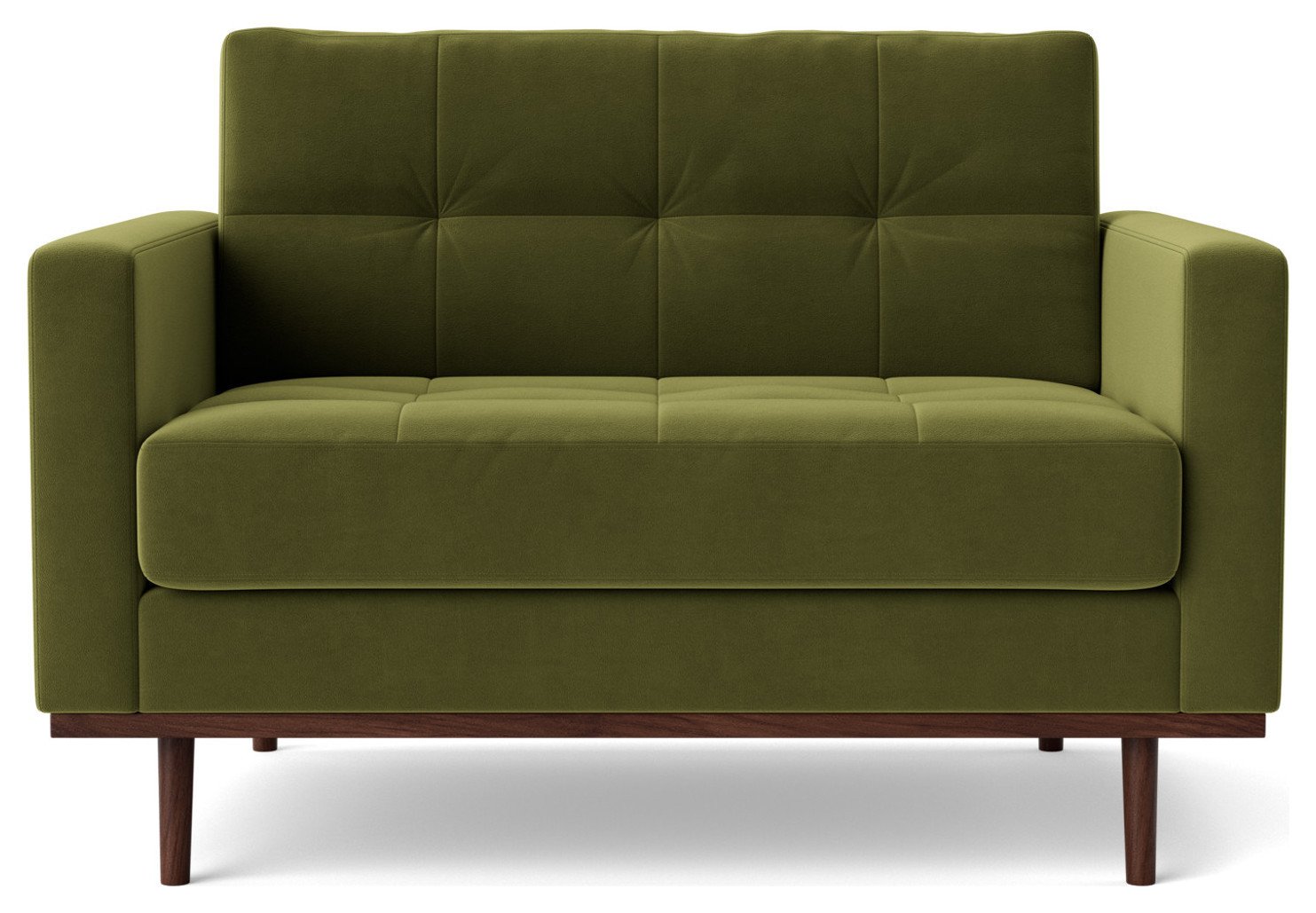 Swoon Berlin Velvet Cuddle Chair - Fern Green