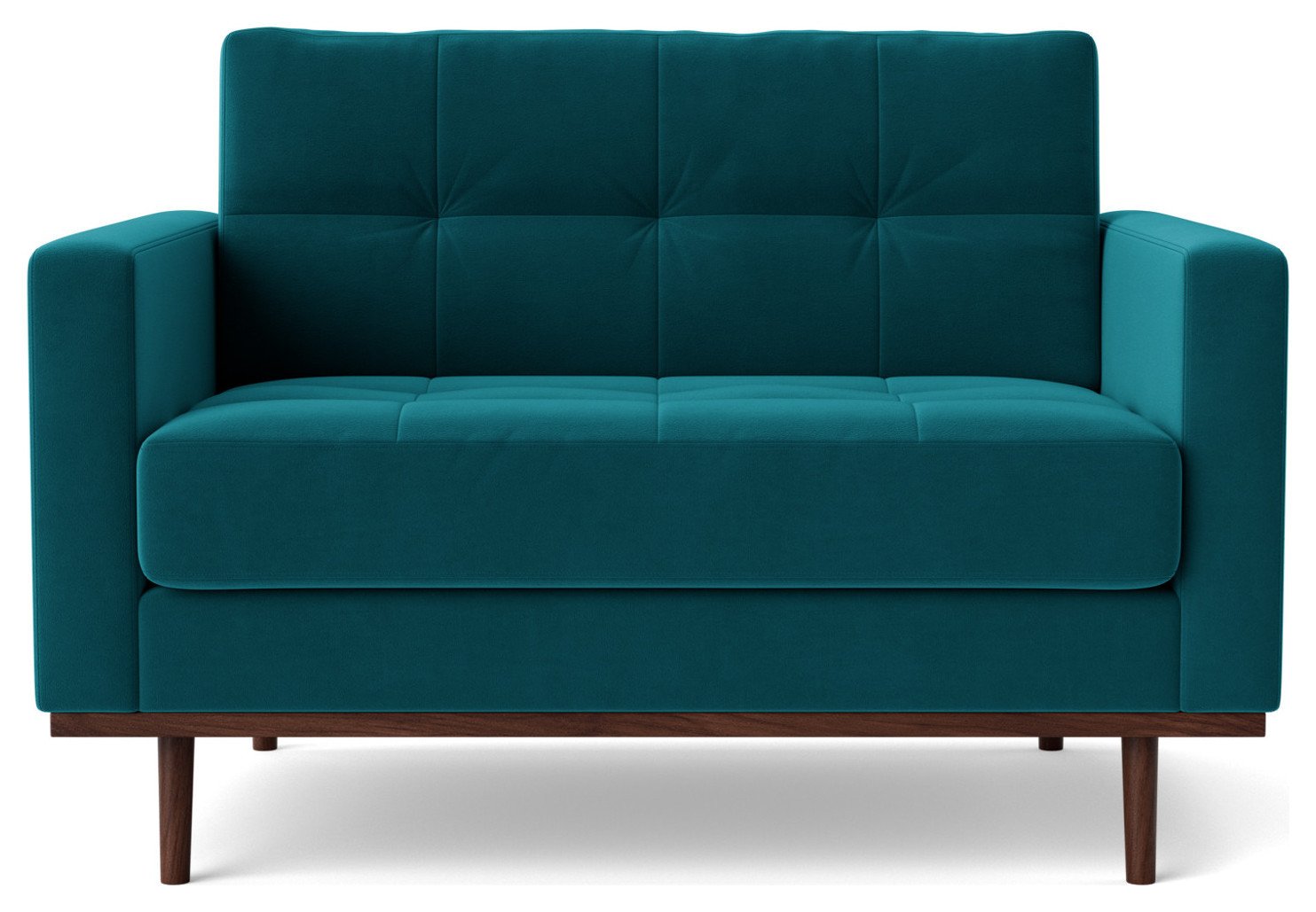 Swoon Berlin Velvet Cuddle Chair - Kingfisher Blue