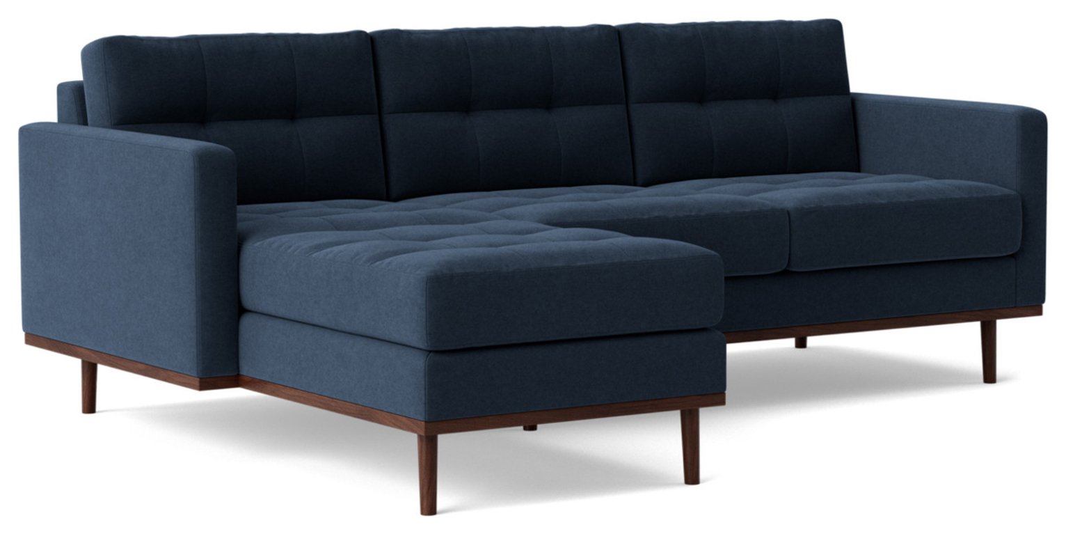 Swoon Berlin Fabric Left Hand Corner Sofa - Indigo Blue