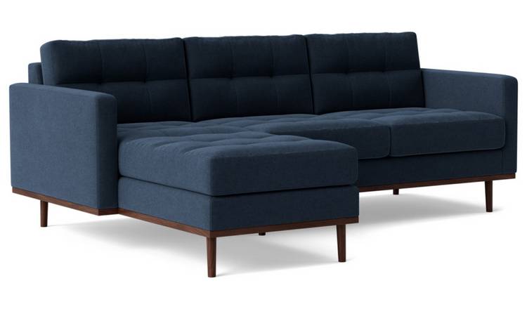 Swoon Berlin Fabric Left Hand Corner Sofa - Indigo Blue
