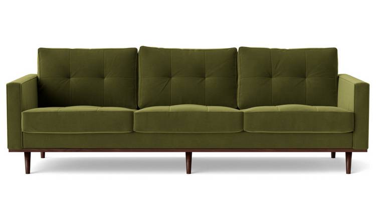 Habitat green store velvet sofa