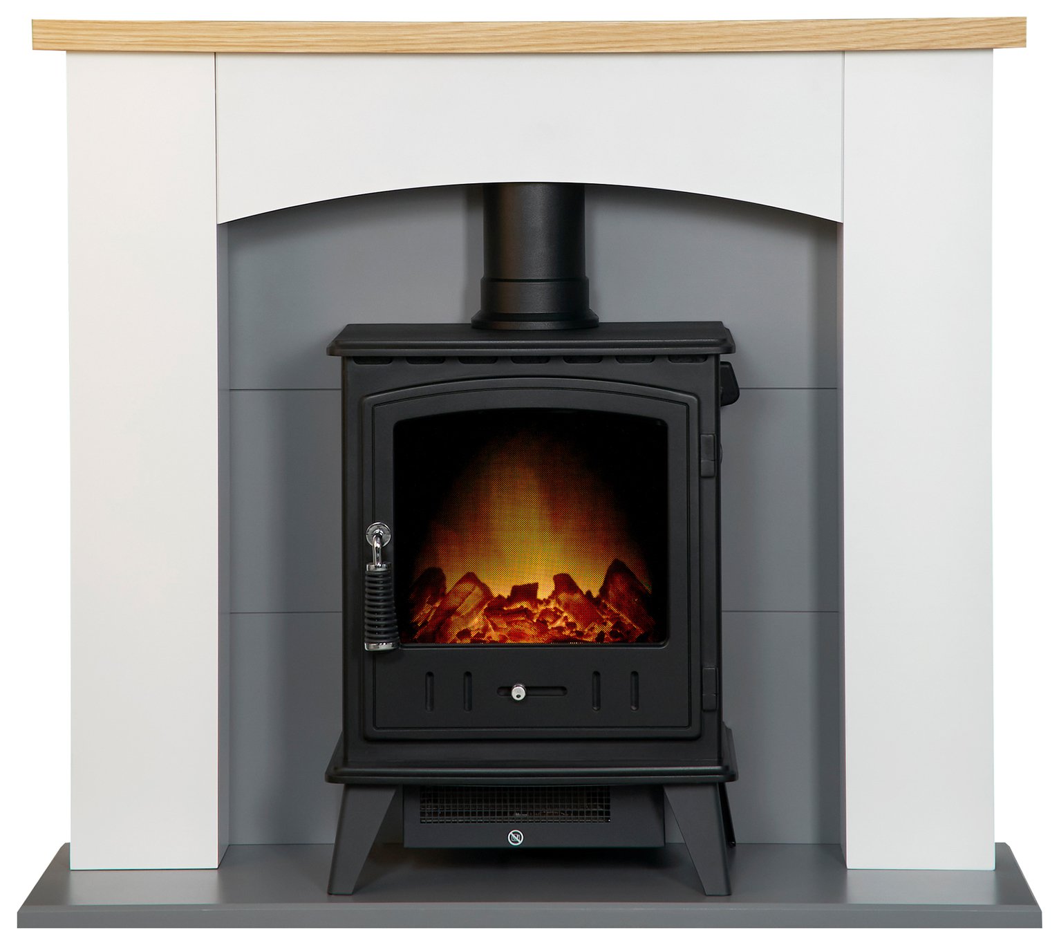 Adam Huxley Electric Stove Suite-White and Grey