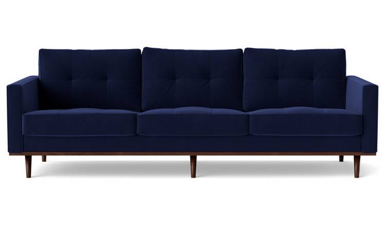 Blue velvet on sale sofa argos