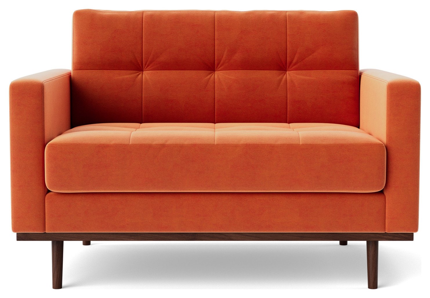 Swoon Berlin Velvet Cuddle Chair - Burnt Orange