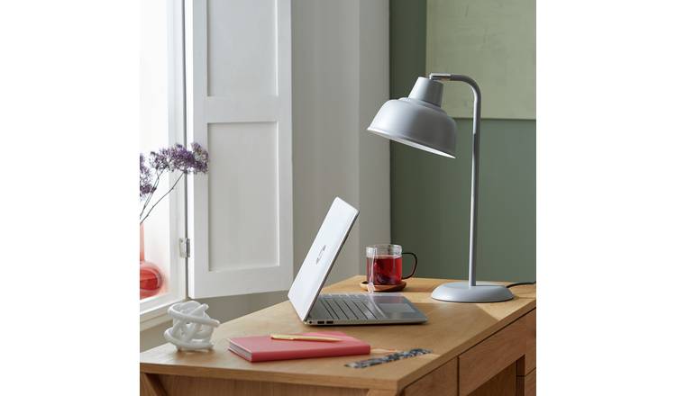 Habitat Benson Metal Table Lamp - Matt Grey