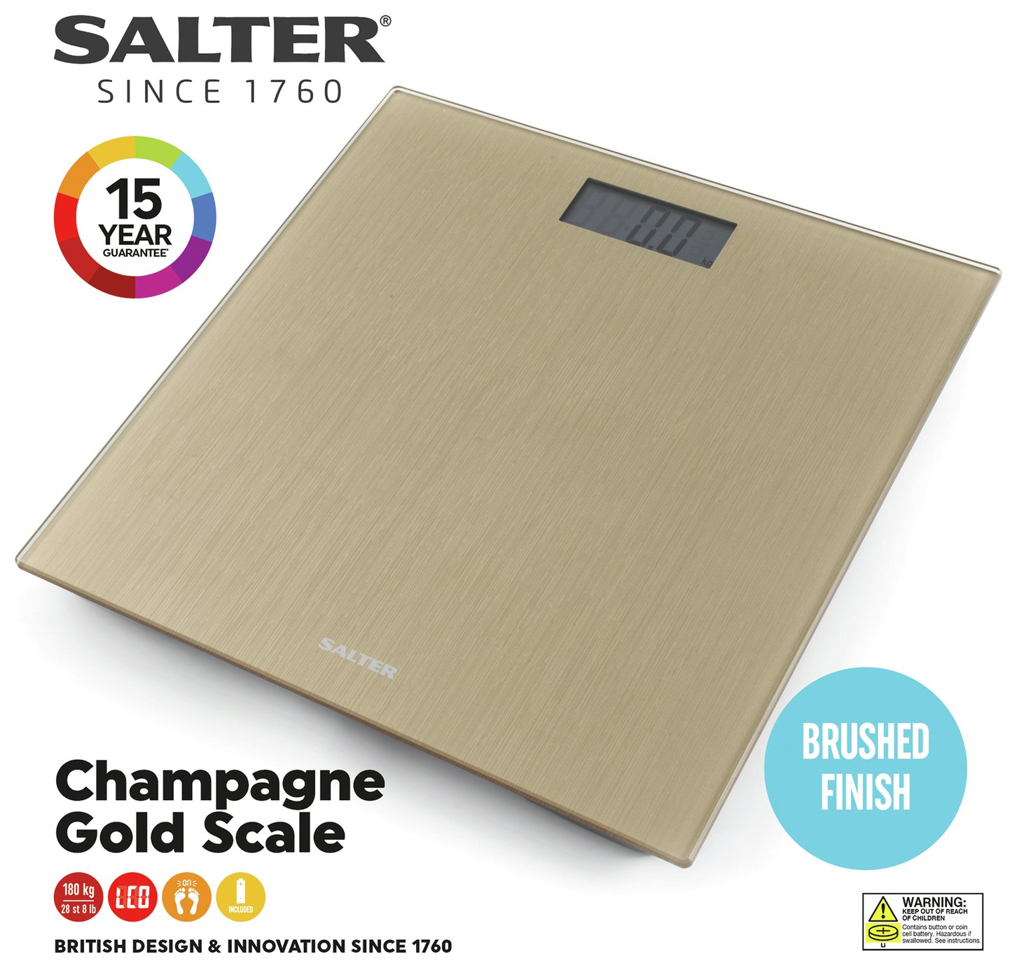 Salter Brushed Champagne Scale - Gold