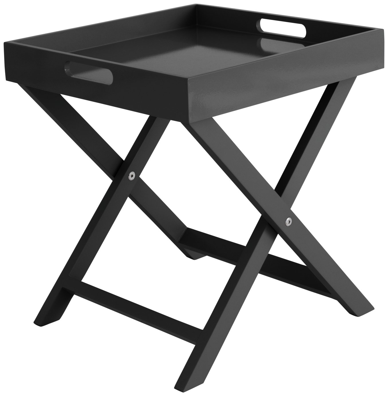 Habitat Oken Folding Side Table - Black