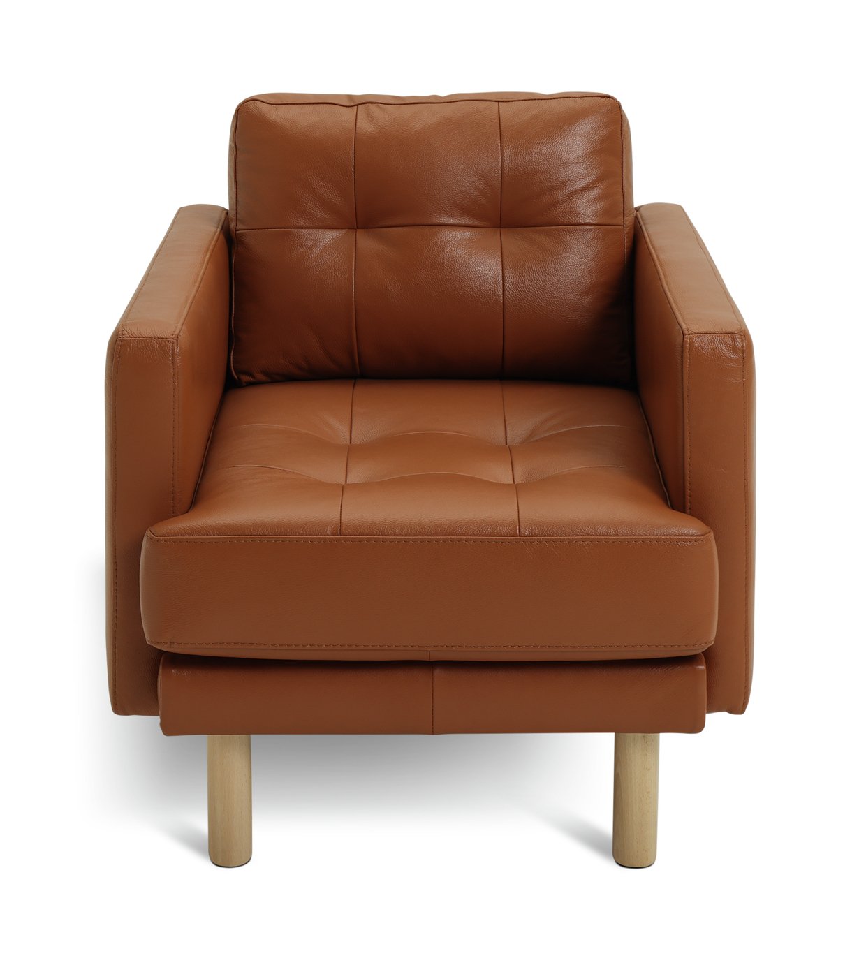 Habitat Newell Leather Armchair - Tan