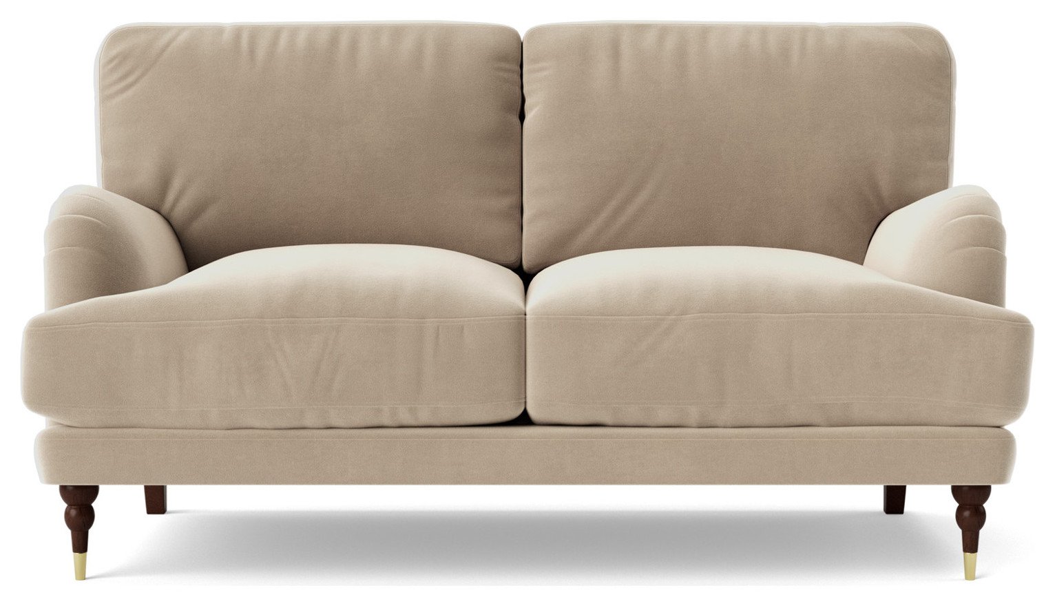 Swoon Charlbury Velvet 2 Seater Sofa - Taupe