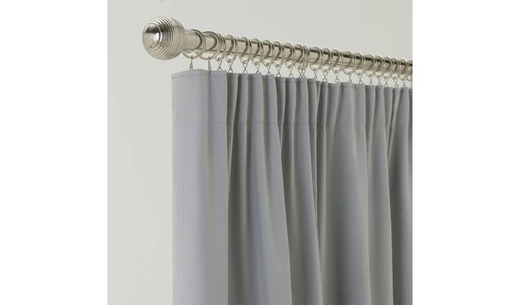 Habitat Blackout Plain Pencil Pleat Curtains - Dove Grey