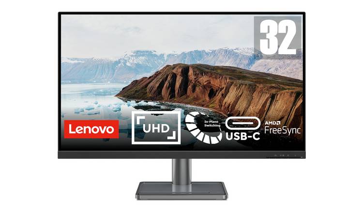 Buy Lenovo L32p-30  Inch 60Hz UHD Monitor | PC monitors | Argos