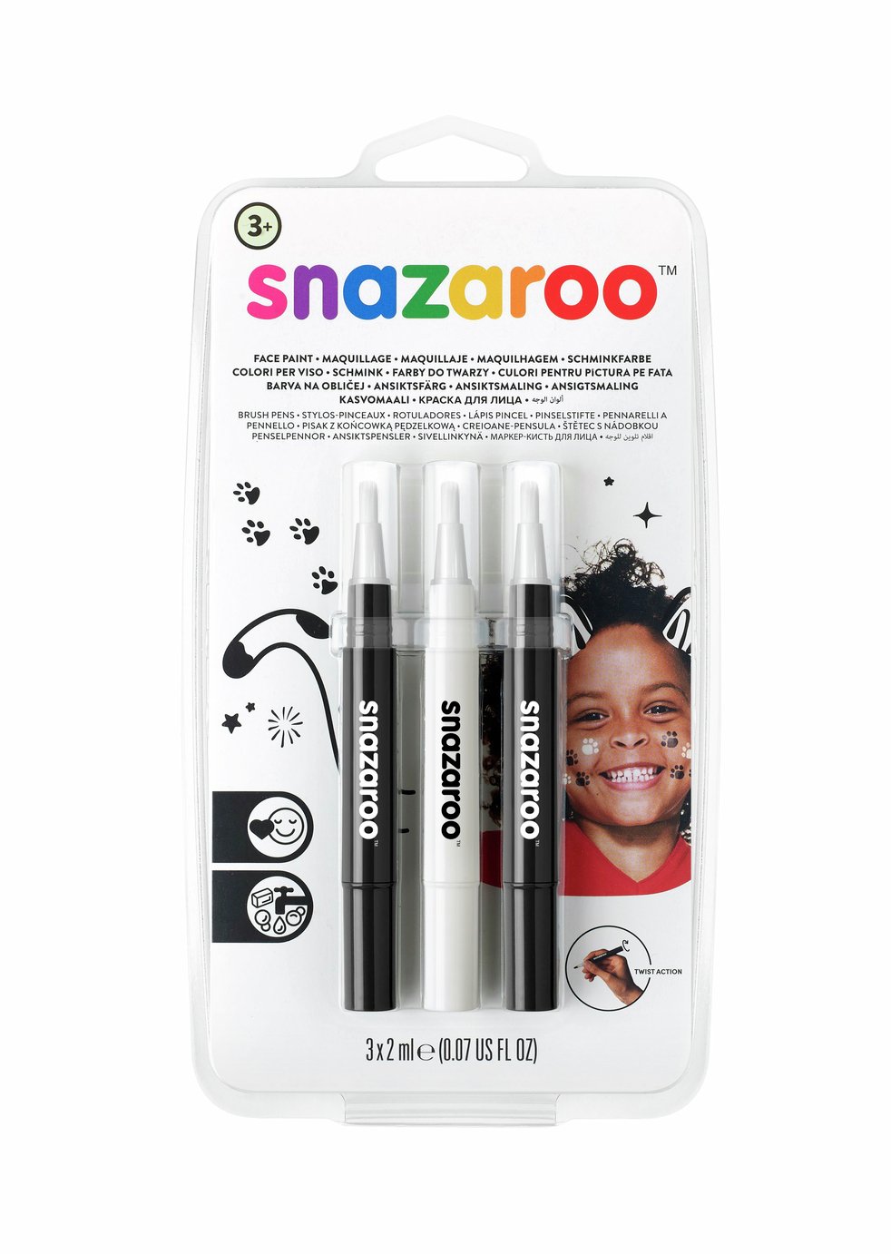 Snazaroo Brush Pen Monochrome Set