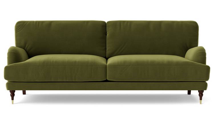 Buy Swoon Charlbury Velvet 3 Seater Sofa - Fern Green | Sofas | Habitat