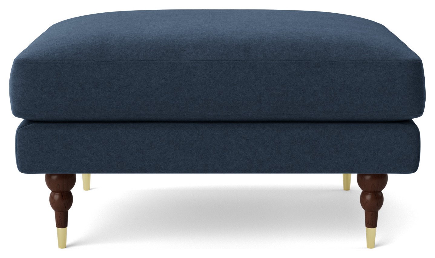 Swoon Charlbury Fabric Ottoman Footstool - Indigo Blue