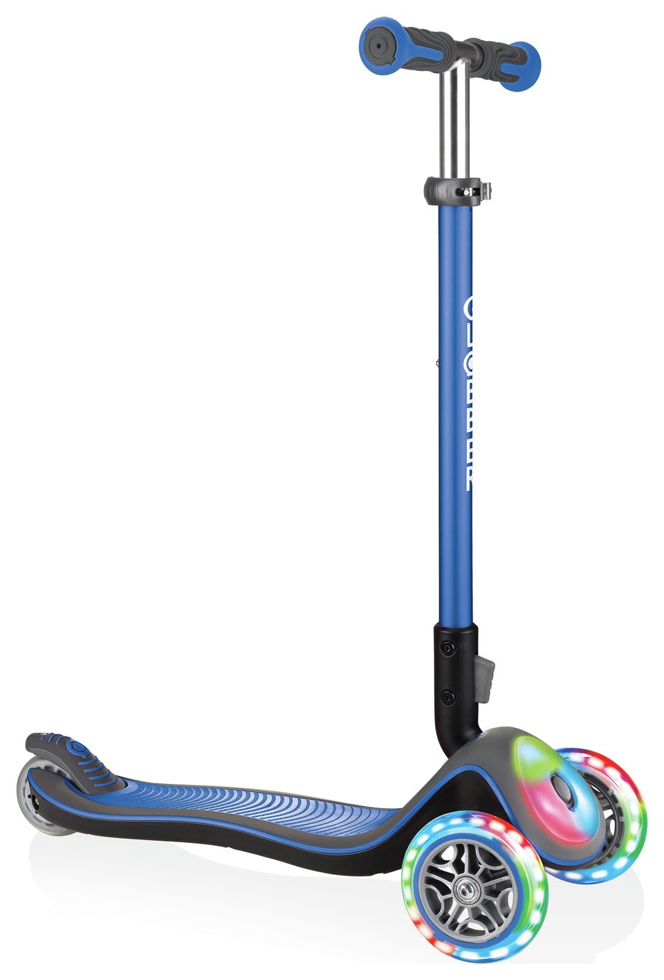 Globber Elite Lights Folding Tri Scooter – Blue 