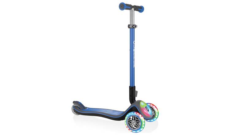 Buy Globber Elite Lights Folding Tri Scooter – Blue | Kids scooters