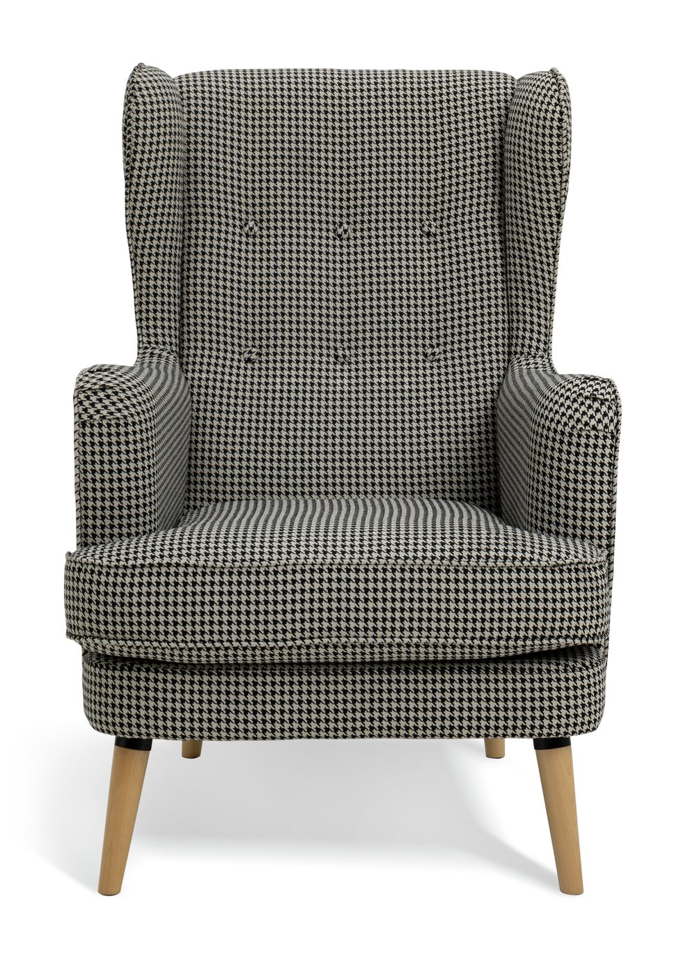 Habitat Callie Fabric Wingback Chair - Black & White
