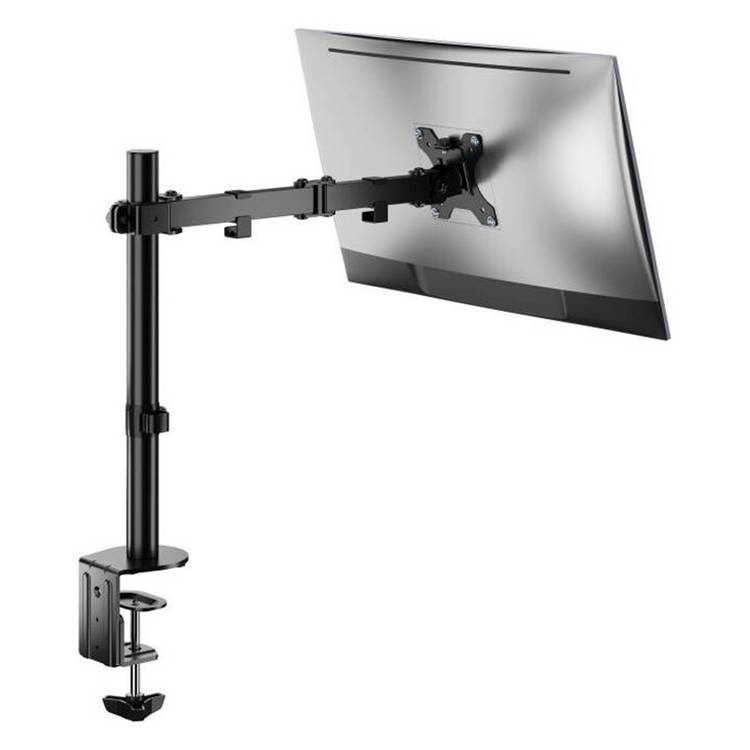 ProperAV Swing Arm Desk PC Monitor Mount  32  Inch - Black 0