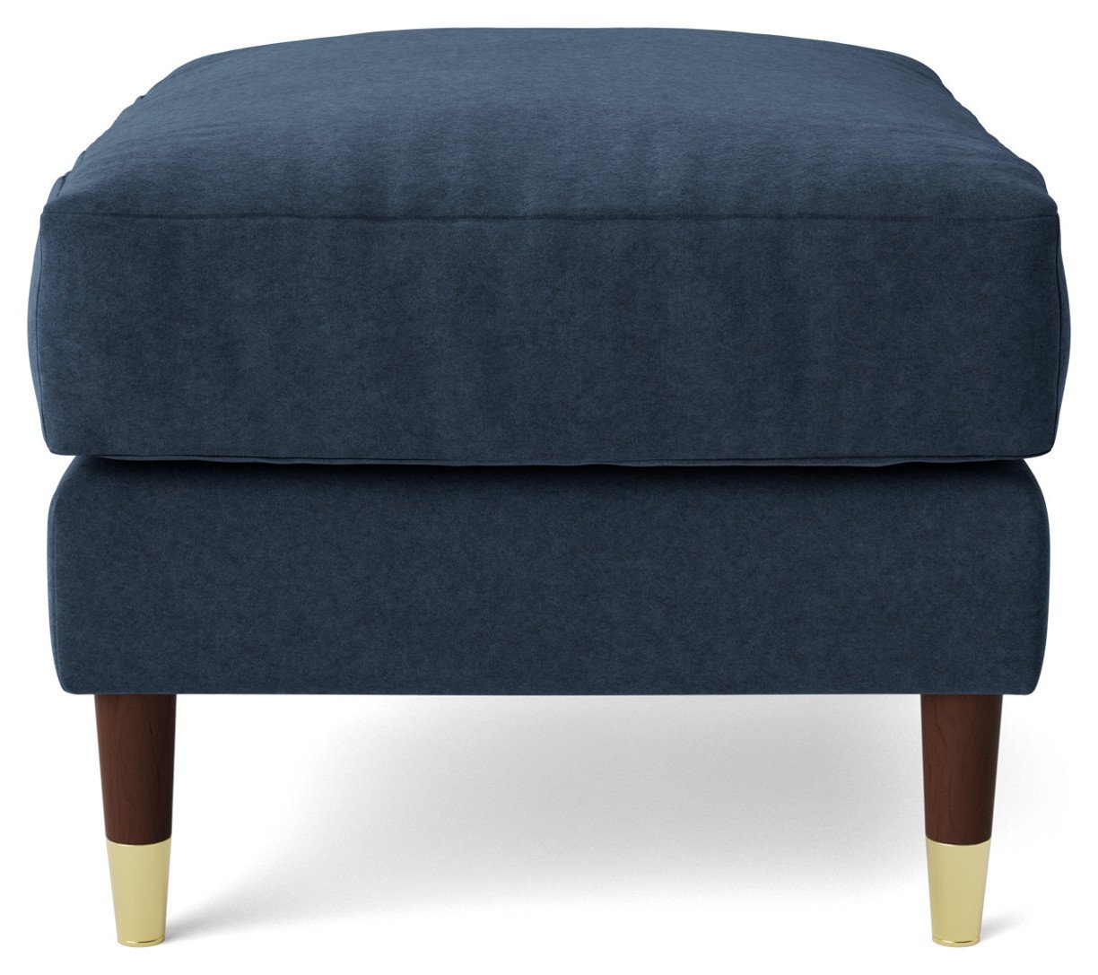 Swoon Rieti Fabric Ottoman Footstool - Indigo Blue