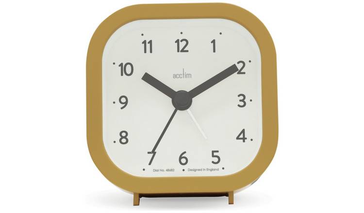 Acctim Remi Analogue Alarm Clock - Mustard