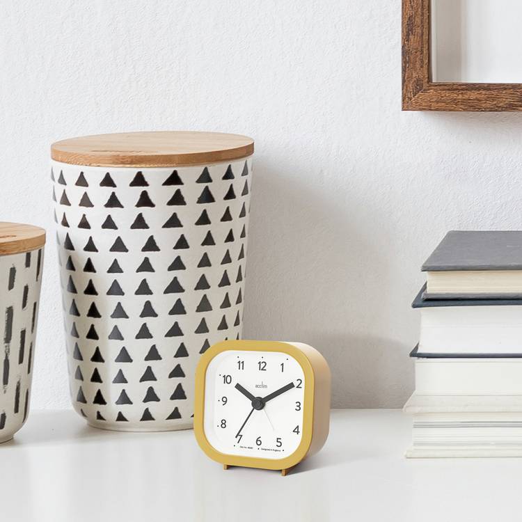 Acctim Remi Analogue Alarm Clock - Mustard 0