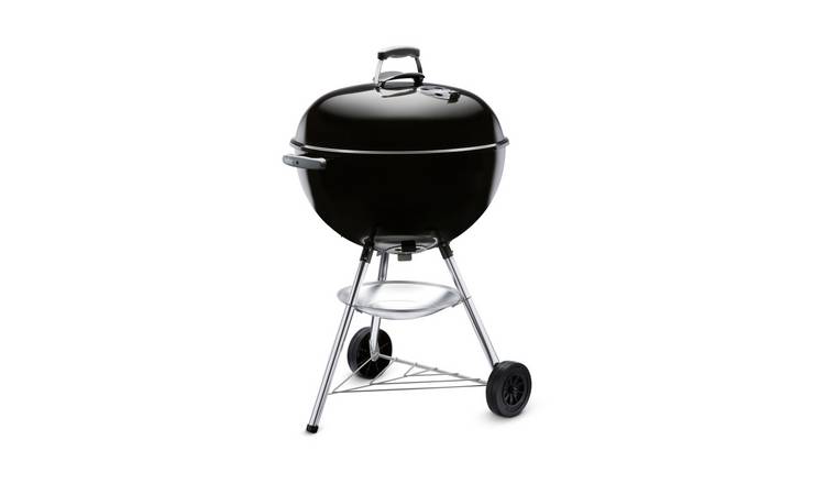 Weber Bar-B-Kettle Charcoal Barbecue, 47cm | BBQ Grill with Lid Cover,  Tripod Stand & Wheels | Freestanding Outdoor Oven & Cooker with