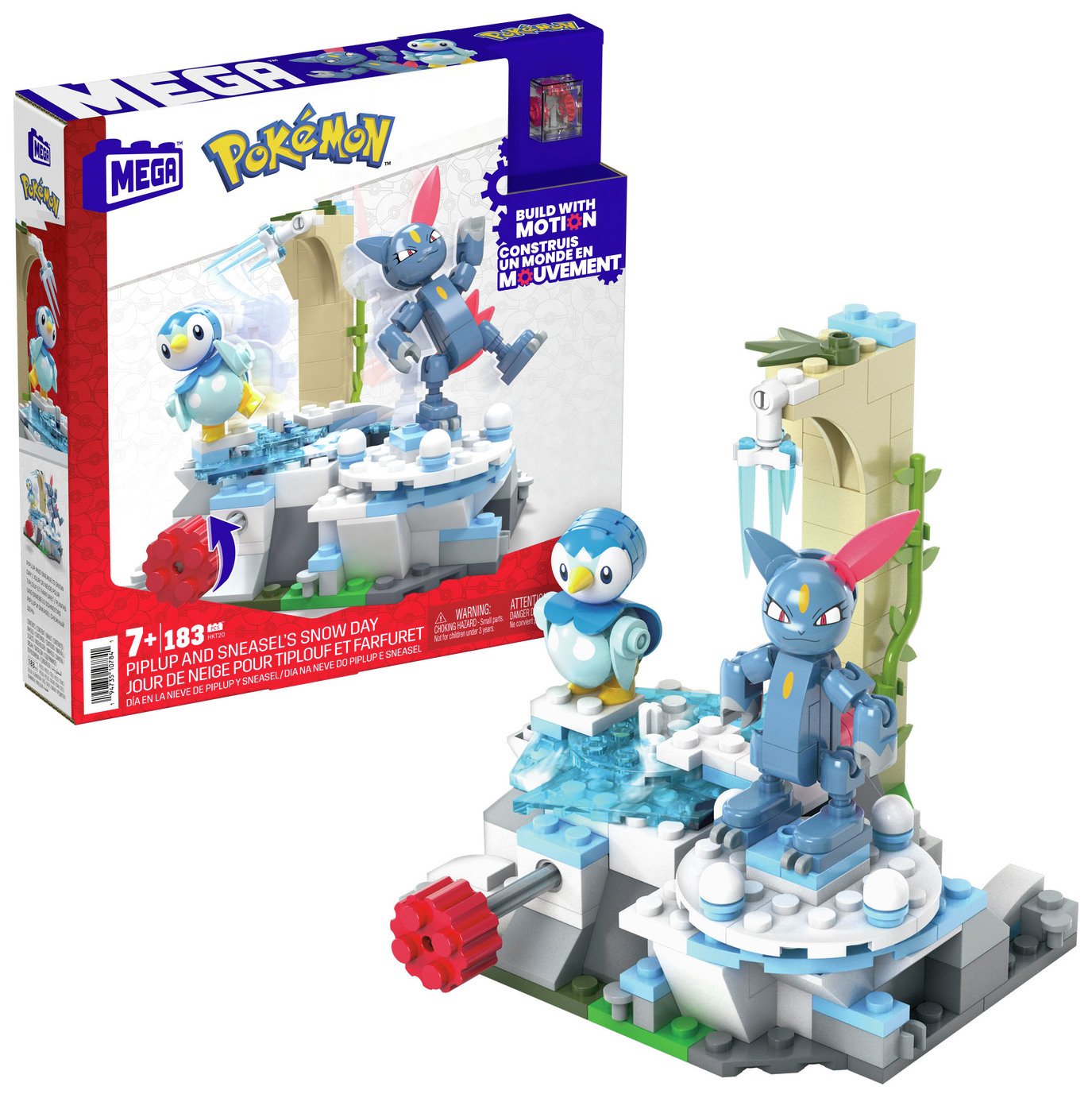 Mega Pokémon Piplup and Sneasel's Snow Day Building Set
