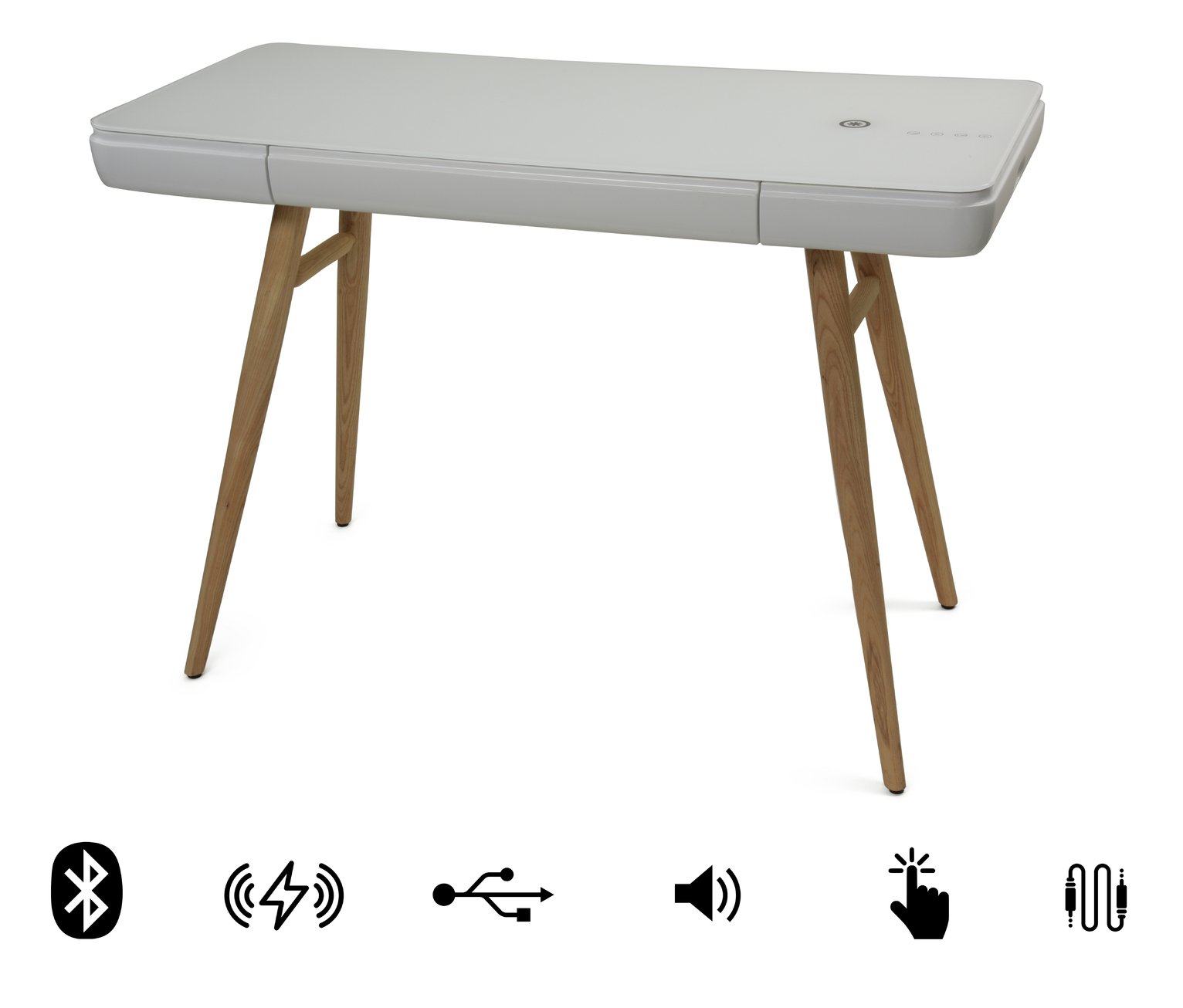 Koble Bodie Bluetooth Desk with wireless charging capability