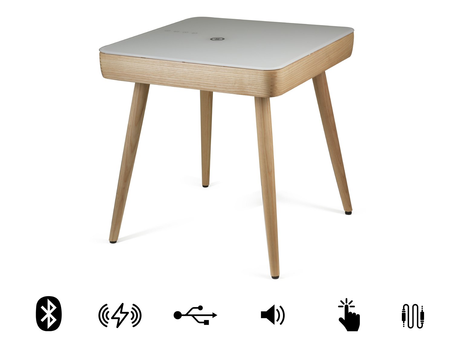 Koble Carl wooden wireless charging Bluetooth Side Table