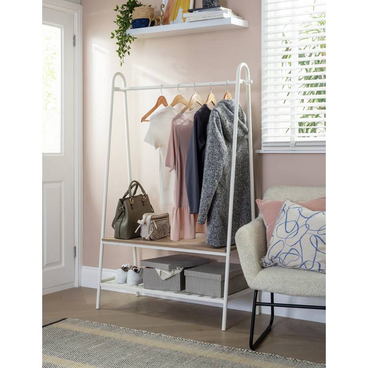 Habitat Turner Double Clothes Rail - White 0