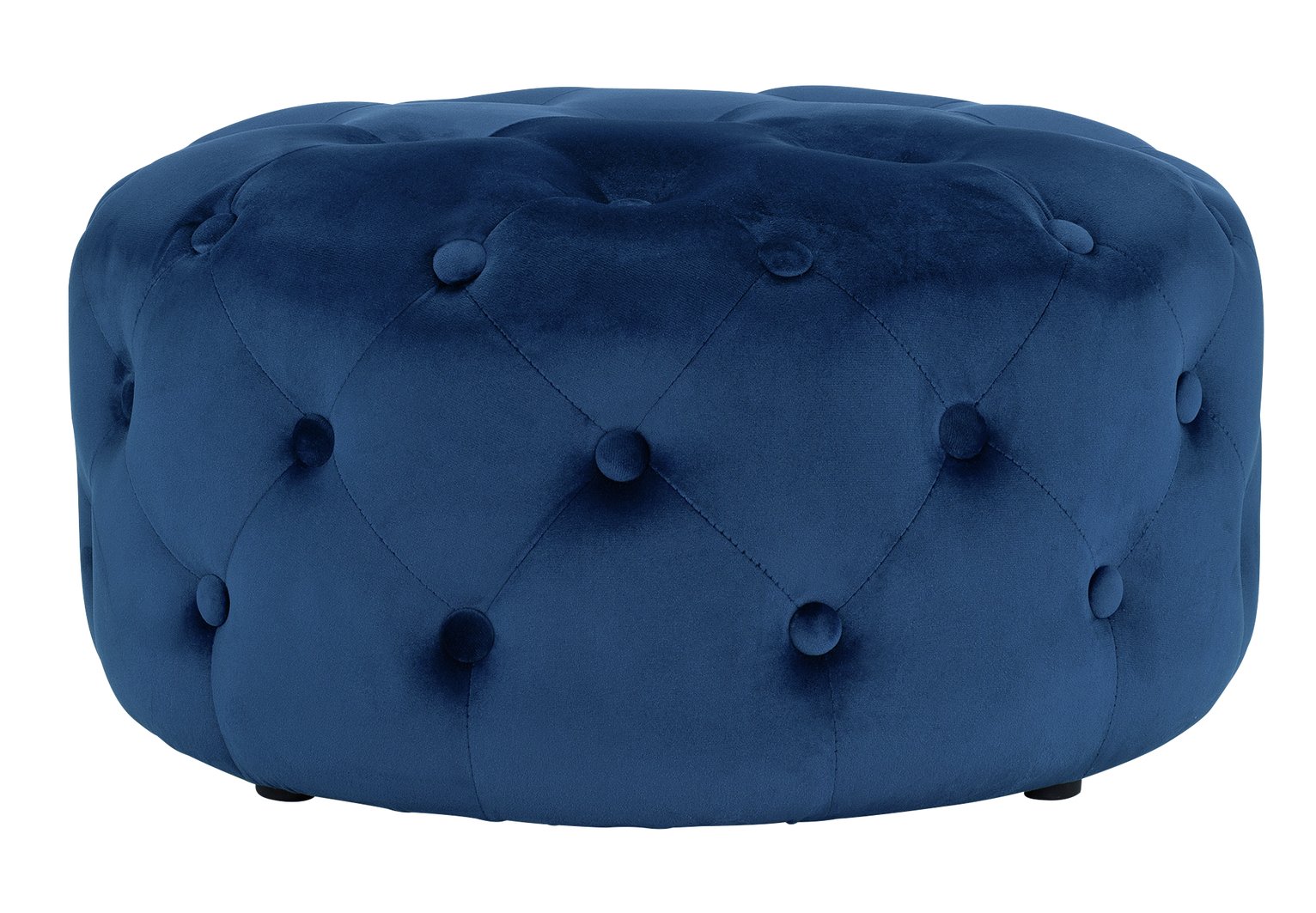 Argos Home Rosalie Velvet Footstool - Navy