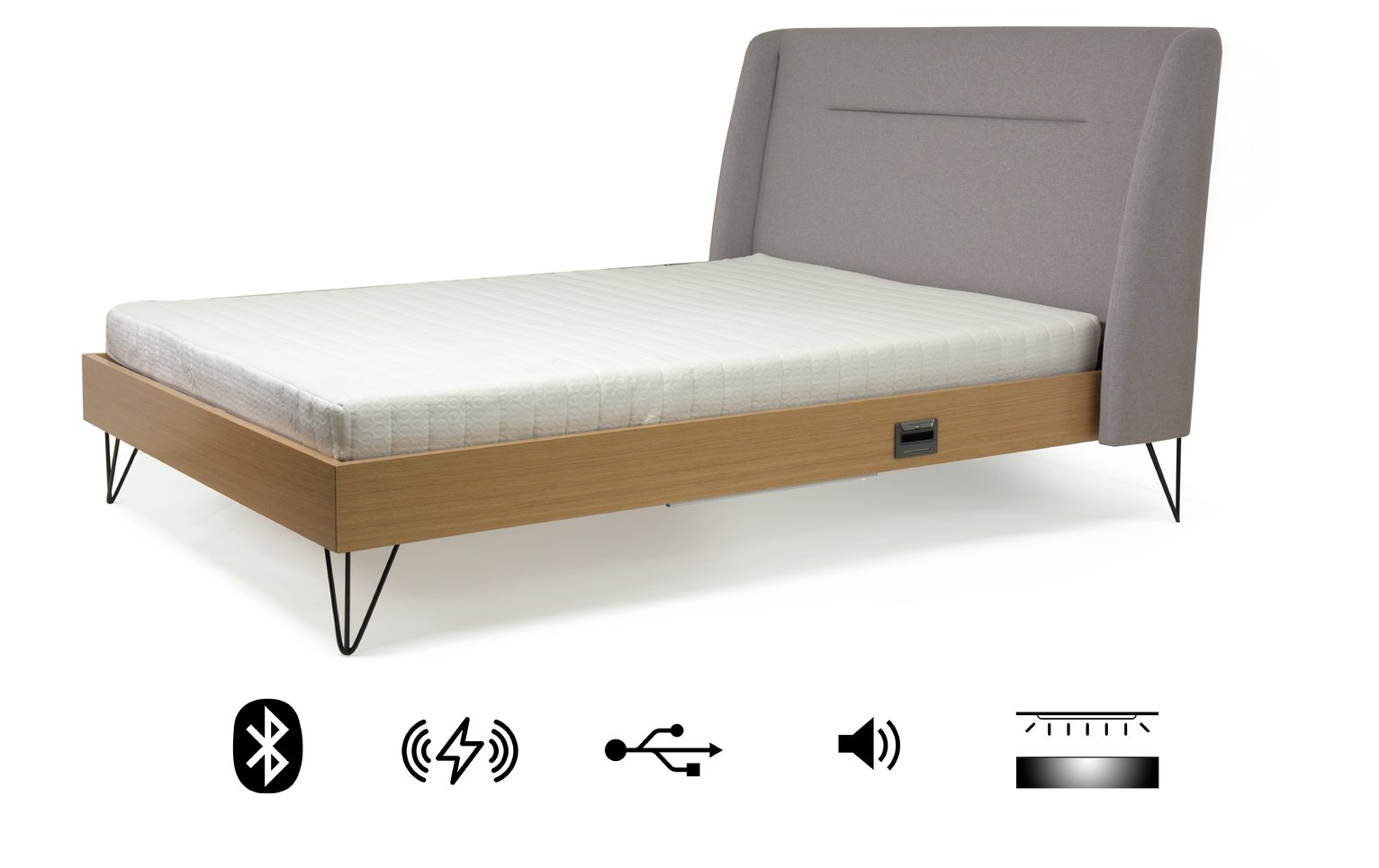 Koble Snor wireless charging Bluetooth Double Bed Frame