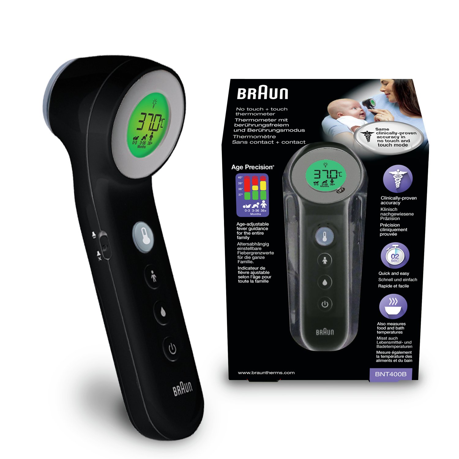 Braun 3in1 No touch forehead Thermometer with Age Precision Review