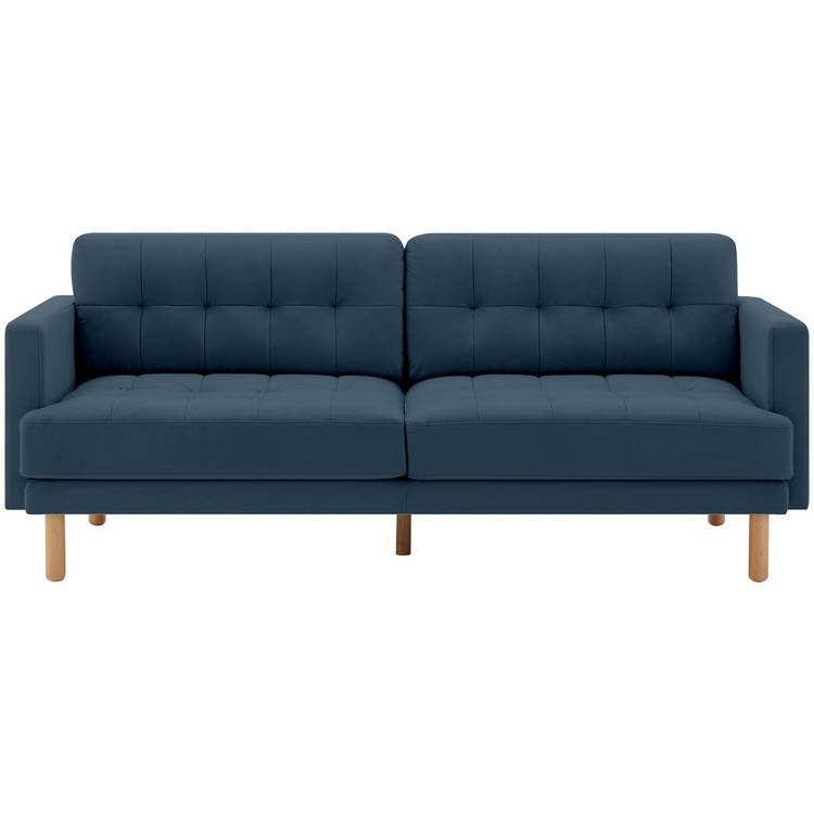 Habitat Newell Fabric 3 Seater Sofa - Navy 0