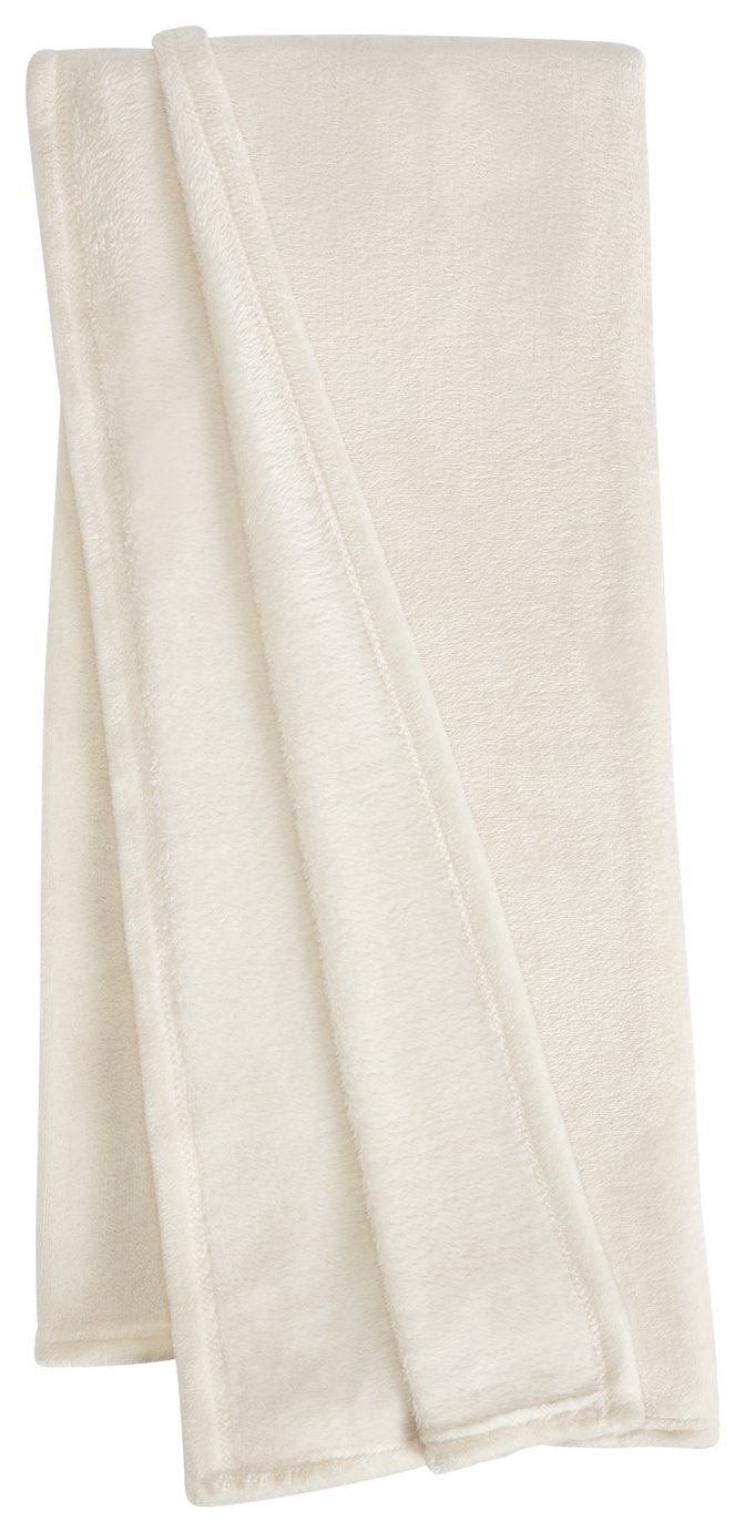 Argos Home Super Soft Fleece Throw - 125x150cm - Cream