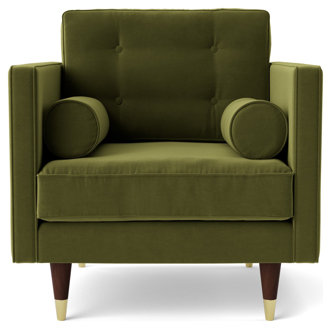 Swoon Porto Velvet Armchair - Fern Green