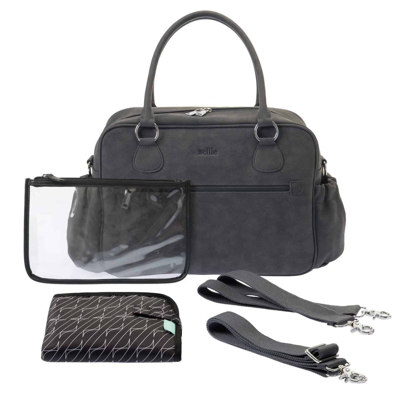 Zellie Devon Changing Bag Set - Grey