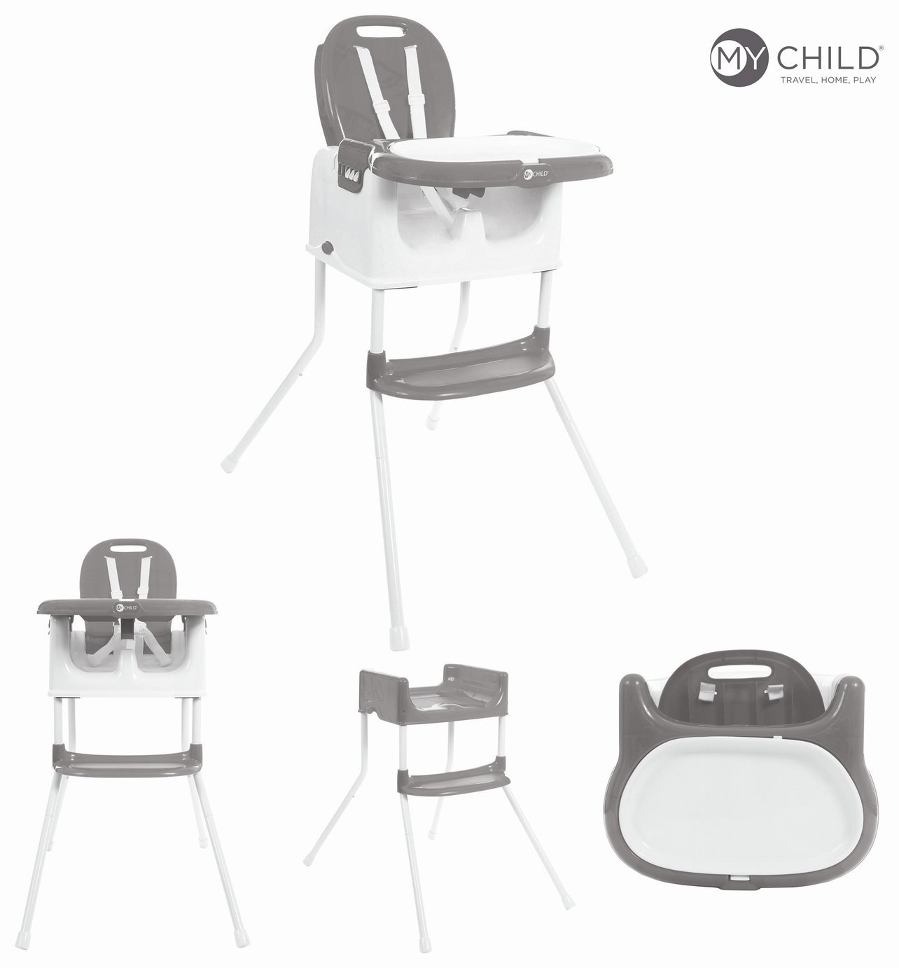 MyChild Graze 3-in-1 Highchair - Grey