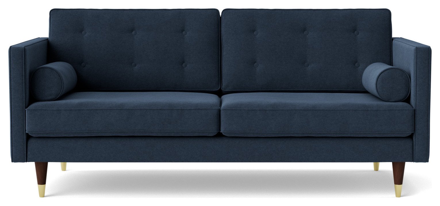 Swoon Porto Fabric 2 Seater Sofa - Indigo Blue