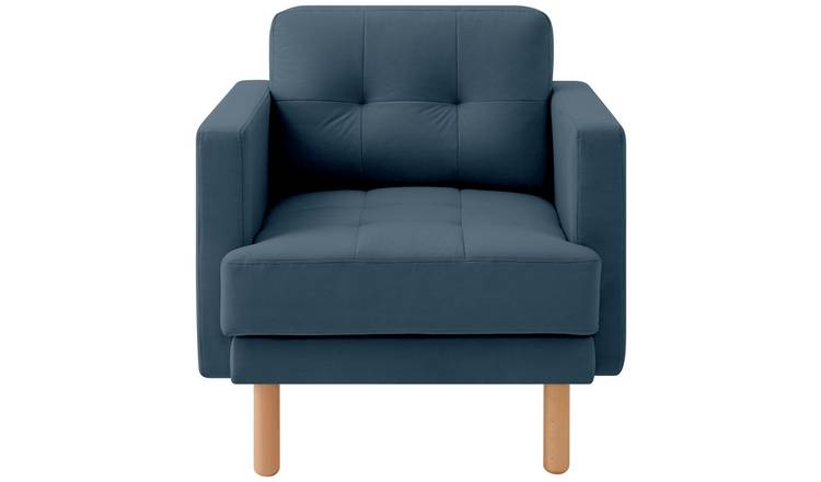 Buy Habitat Newell Fabric Armchair Navy Argos