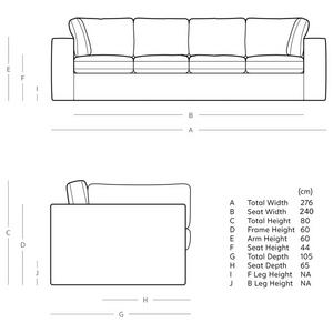 Buy Swoon Seattle Velvet 4 Seater Sofa - Ink Blue | Sofas | Habitat
